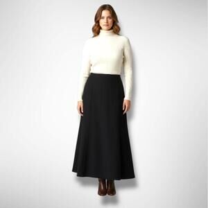 Ava & Viv Black A-Line Maxi Skirt